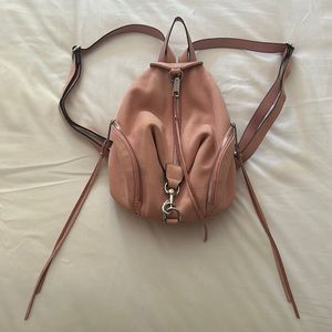 Perfect condition Pink Sueded Rebecca Minkoff mini backpack.